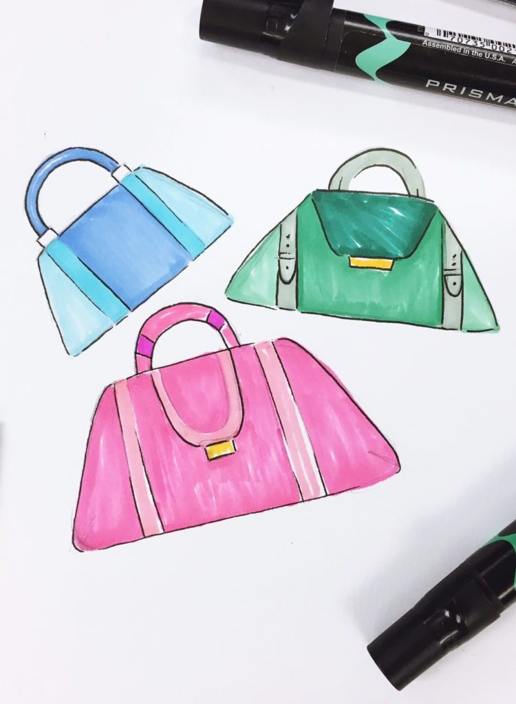 How to Draw a Small Handbag in 5 Minutes